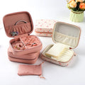 Portable Travel PU Earrings Pendant Rings Jewelry Organizer Storage Case Gift Boxes