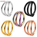 316 L Stainless Steel Trendy Unisex Septum Rings Nose Rings Hoops Cartilage Hoop Earring Piercing Open Stacked