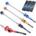 ZOYOSPORTS Mountain Road Bike Titanium Alloy Axle Front and Rear Wheel Set Opening Hub Quick Release Thru Axle