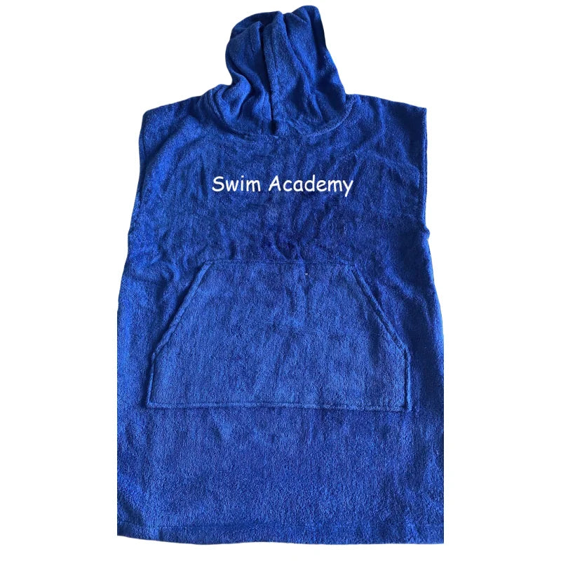 Kids Swimming Poncho Towel Robe Hooded Surf Ponchos Changing Hooded Bath Towel