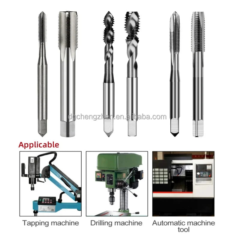 CHENGZHEN M12x1.75 Metric HSS Spiral Flute Tap - High Precision â‰¤0.005mm RoHS Certified Blind Hole Tool