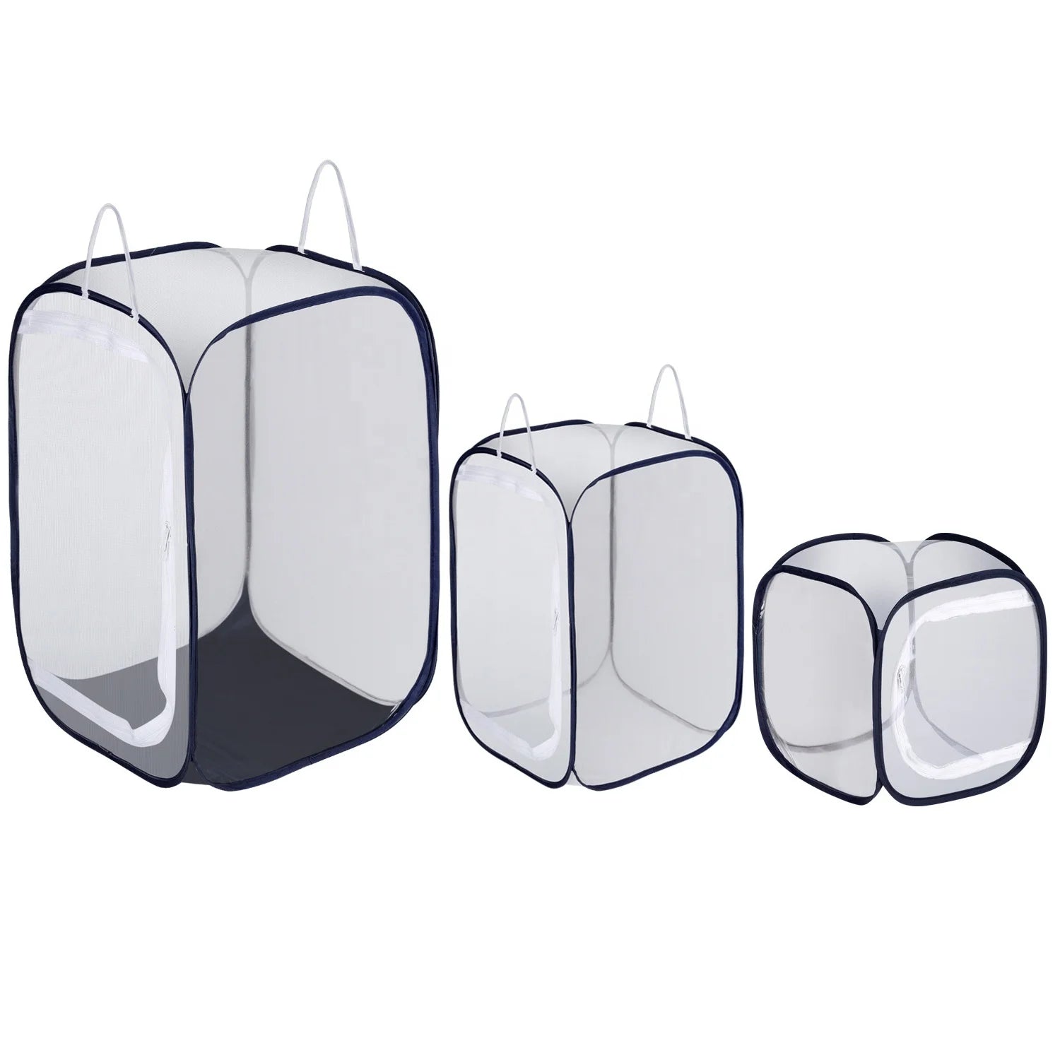 Long Lasting Foldable Pop-up Insect butterfly Habitat Breeding Rearing Mesh Net Cage