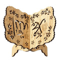 Muslim Eid Mubarak Wooden Bible Display Rack Hollow Shelf Ornament for Home Decoration Table Stand for Islam Thanksgiving Easter