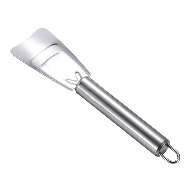 Stainless Steel Curved Shovel Head Defroster for Freezer Ice Refrigerator Small Household Cleaning Tool Metal Utensil Spoon Type