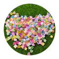 New 100Pcs/Lot Mini 15MM Star Heart Square Flat Back Resin Cabochons Slime Beads Scrapbooking Decoration DIY Accessories
