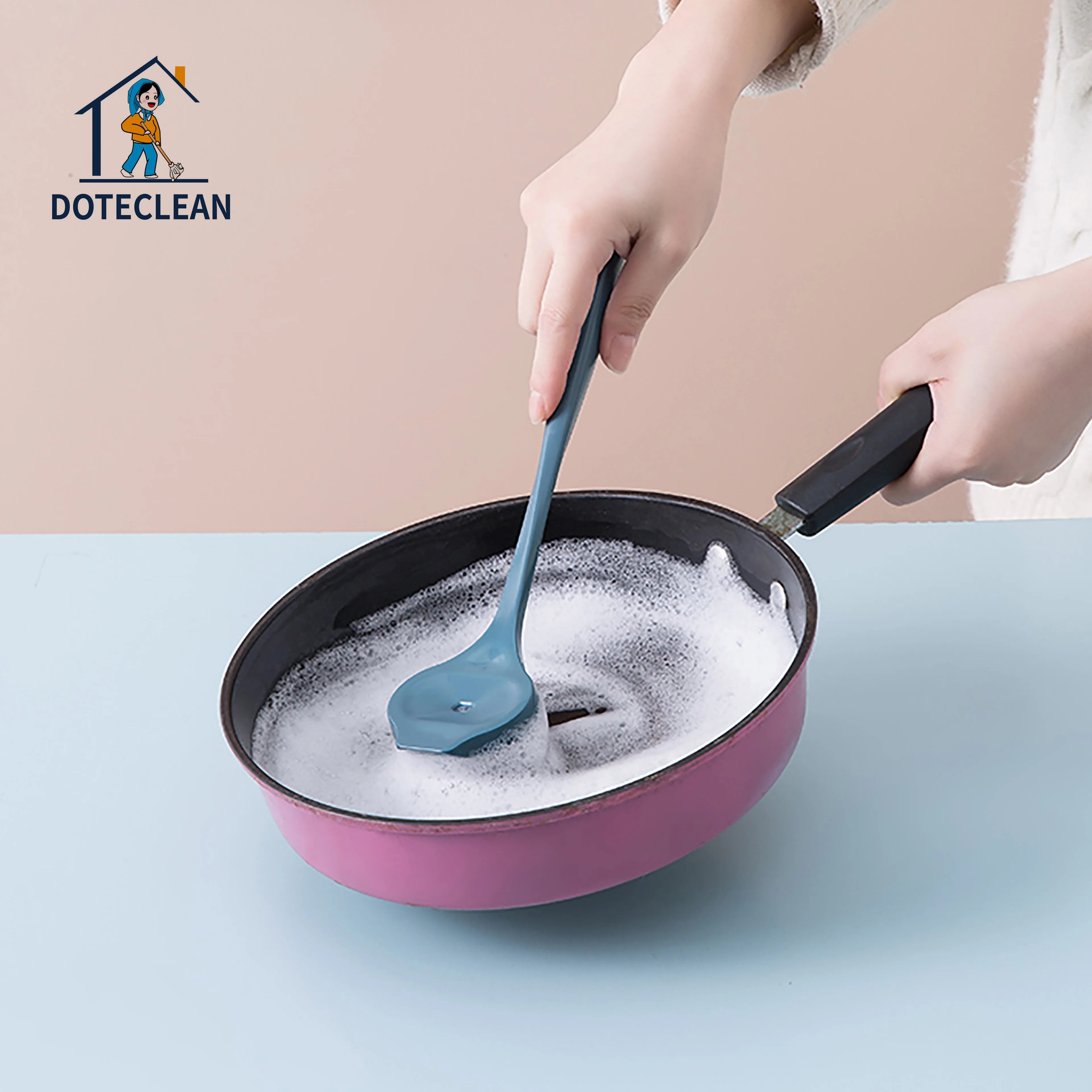 Minimalist Kitchen Brush Long Handle PP Material Pot Brush Hot Sale Liquid Addition Dish for Kitchen Use
