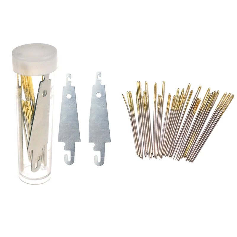 30pcs Gold Eye Embroidery Cross Stitch Needles 3.4cm 3.7cm 4.1cm Hand Sewing Needles for Home DIY Sewing Accessories