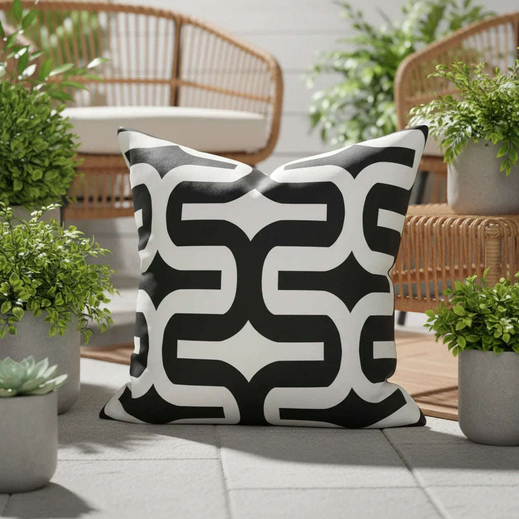 Home Decoration Outdoor Throw Cushion Set 44x44cm Tropical Leaf Cactus Monstera Plant Eco-Friendly Flame Retardant Waterproof