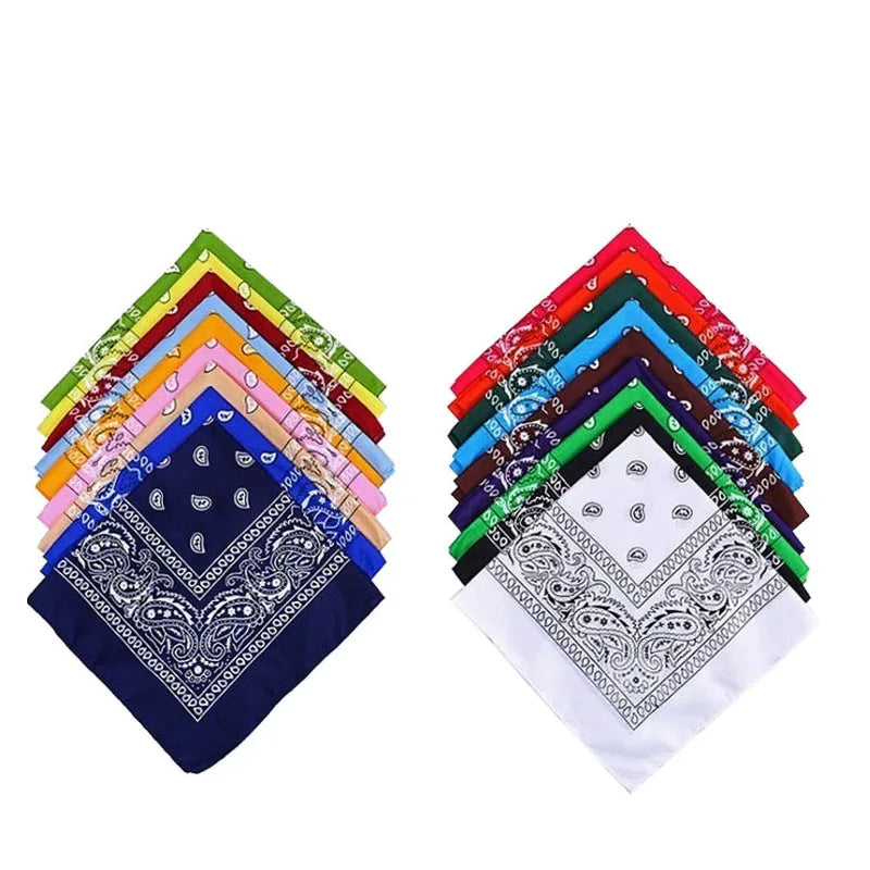 Wholesale Customer Design High Qualtity Multifunctional Fancy Cotton Soft Square Bandana Custom Color Custom Design Outdoor OEM