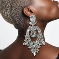 Kaimei 2025 Earring Fashion Jewelry New Hot Selling Rhinestone Earrings Luxury Water Drop Pendant Large Statement Earrings Women