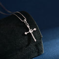 Wholesale Pendant Jewelry Rhodium Plated Cubic Zirconia Cross God Retro Pendant 925 Sterling Silver Fine Jewelry Pendant