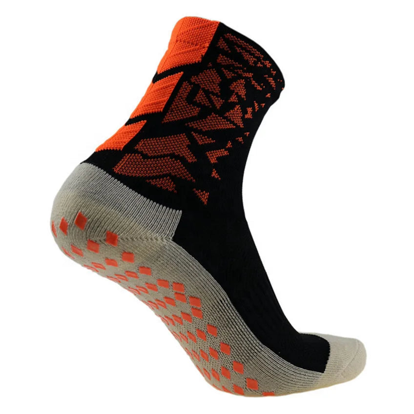 Wholesale Men's Soccer Socks Anti Slip Non Slip Grip Pads for Football Basketball Sports Grip Socks