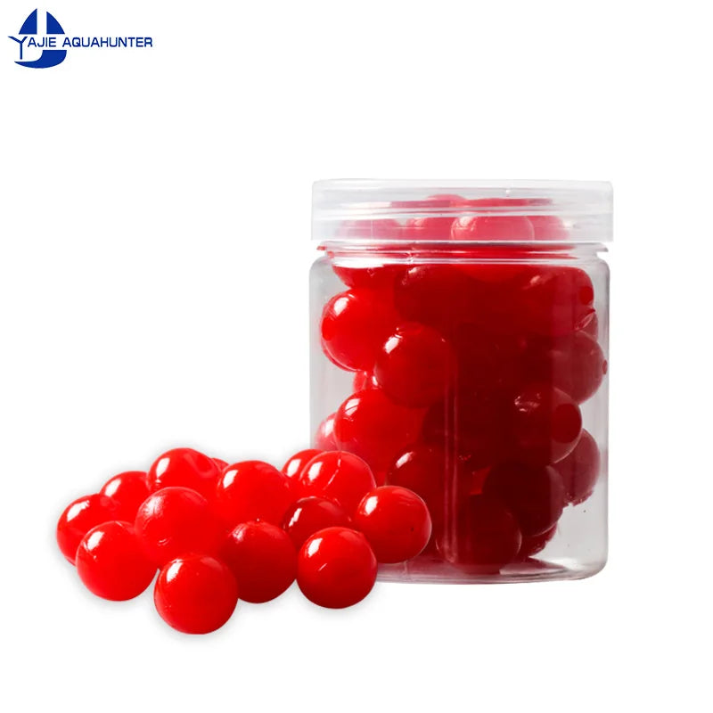 Carp Fishing Beads 1.3cm 1.6cm 1.8cm Round Soft Rubber Floating Rig for River Lake Stream Floating Soft Lure Corn Grain