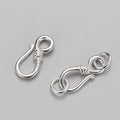 Wholesale Double Circle 8-Character Button Clasp S925 Sterling Silver DIY Addable Circle Accessories