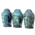 Diy Handwork Natual Crystal Carving Obsidian Carving Obsidian Buddha Head for Home Fengshui