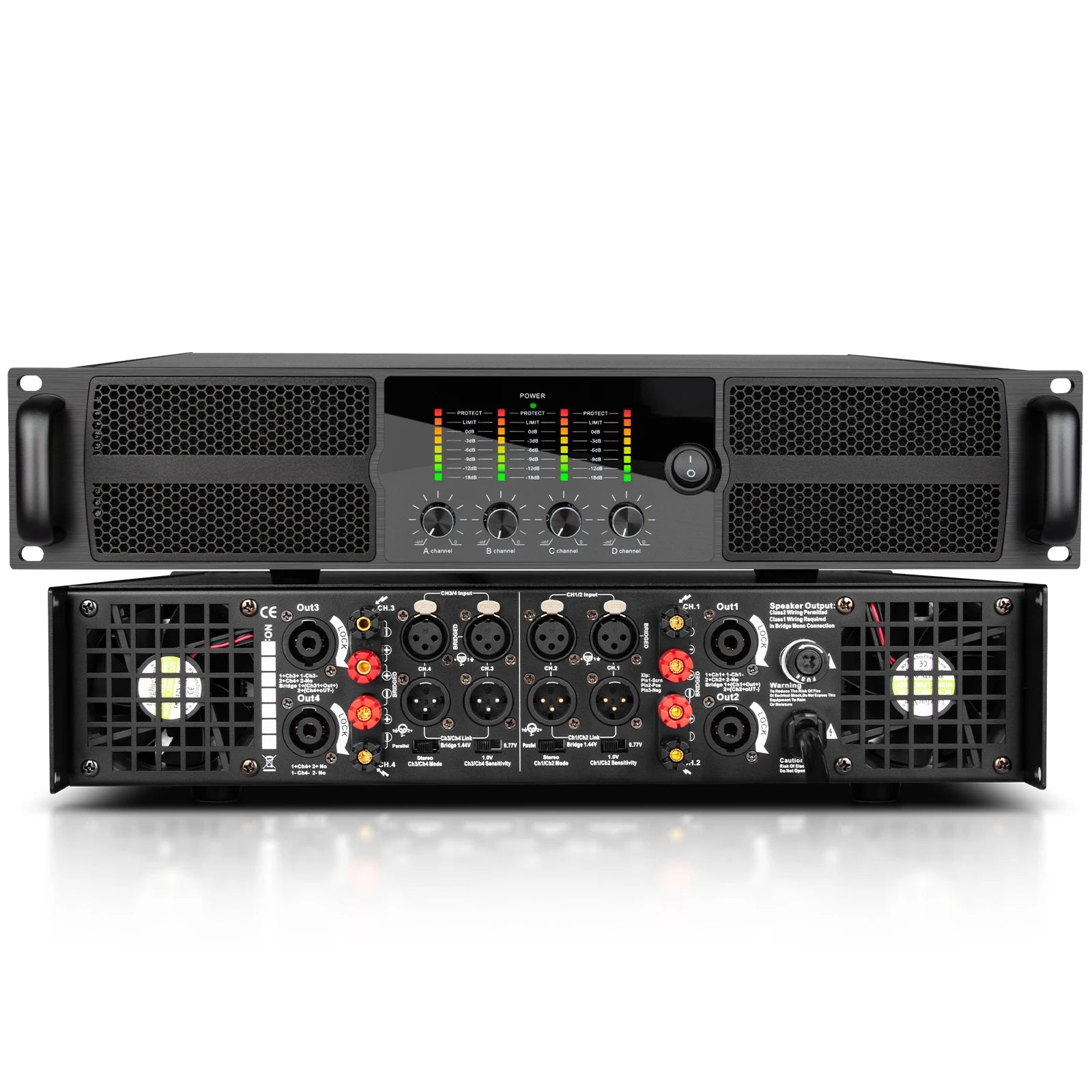 GM11 Professional 4 Channels Power Amplifier 600W*4 for Ktv Commercial Concert Meeting Party