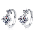 1.2 CT 925 Sterling Silver 18K Gold Earrings D Color Moissanite Ear Buckle Stud Earrings Women Party Exquisite Jewelry