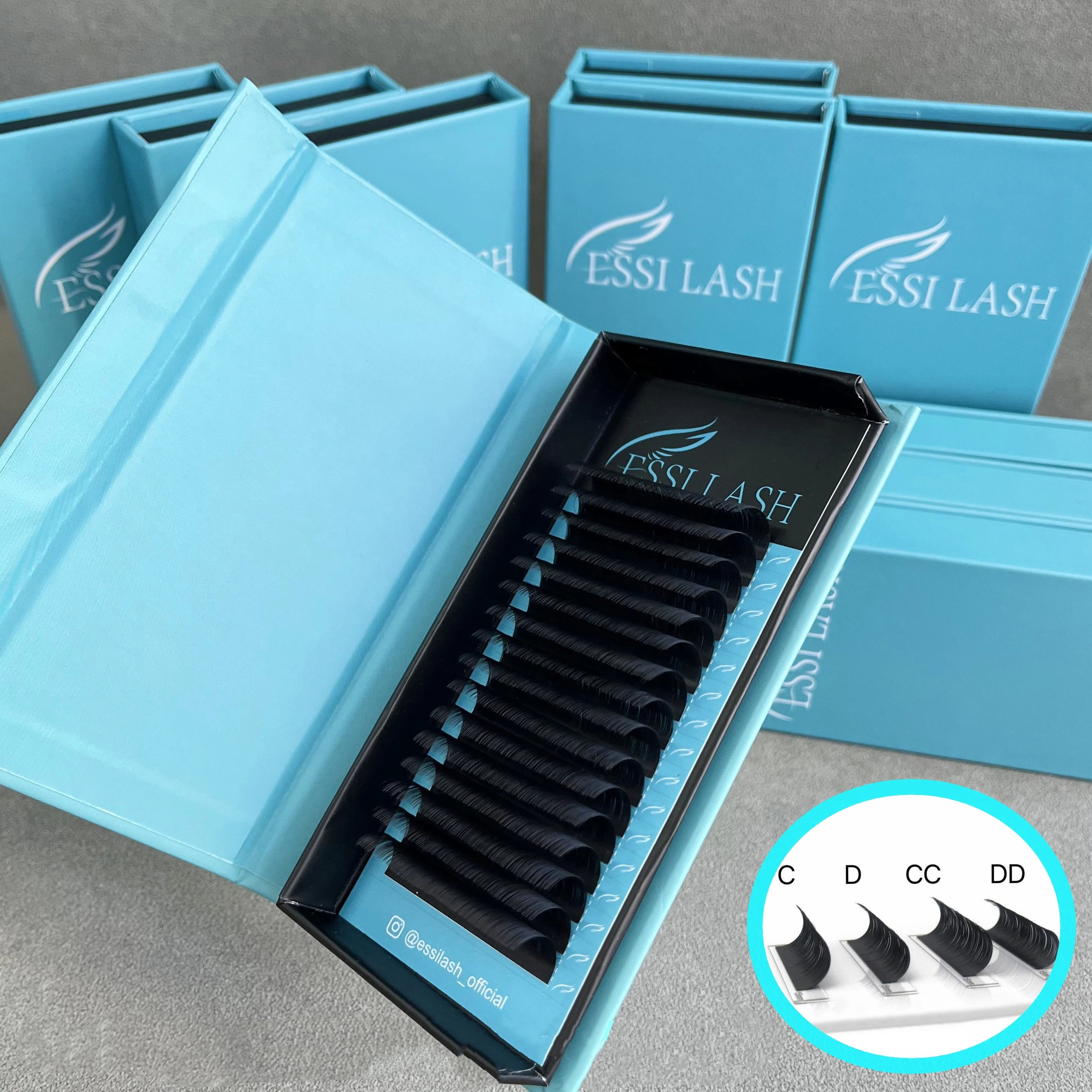 ESSI LASH Custom Luxury  Private Label Eyelash Extension 2024 New Arrivals Cashmere  Korean Silk Pesta As  Eyelashes Wholesale