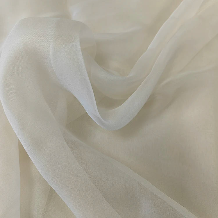 100% Silk Plain Pure Chiffon Fabric Silk Chiffon Fabric 6mm Silk Chiffon Hijab Accept Custom Dye