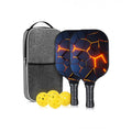 USAPA Approved Graphite Pickleball Paddle Set Comfort Grip 2 Paddles & 4 Balls Carbon Fiber Pickleball Paddles with CN Plugs