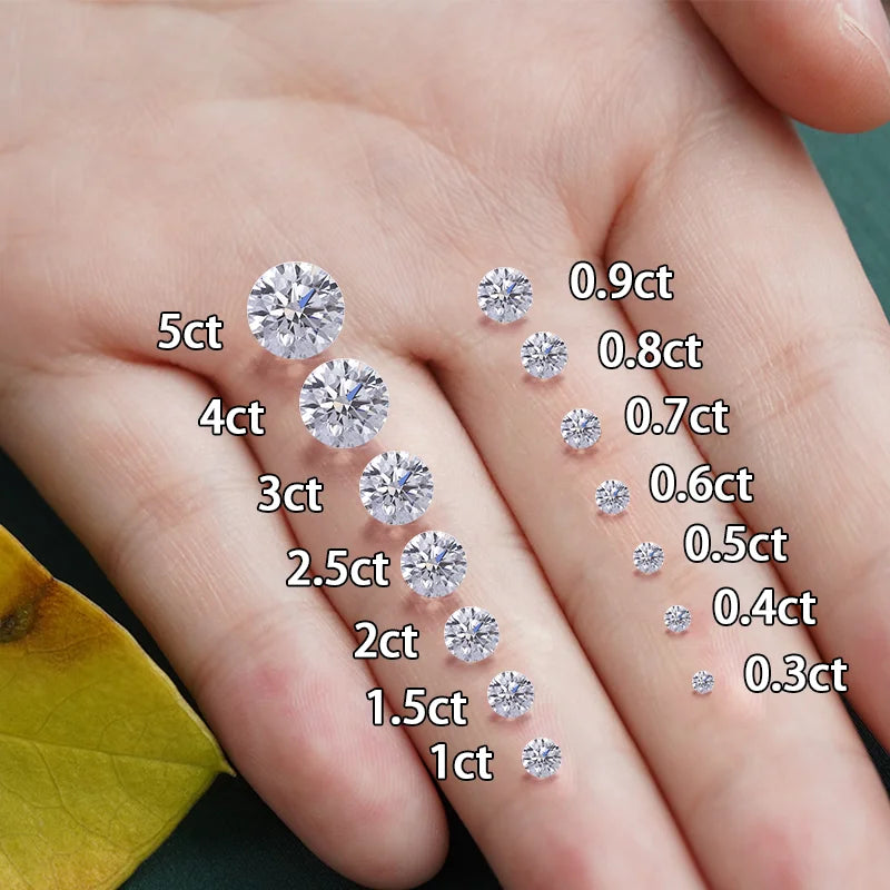 Starsgem Beautiful 0.3ct 0.5ct 1ct D VS1 International IGI Loose Round Cut Lab Grown Diamonds Making Jewelry