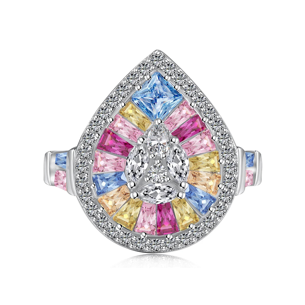 2024 S925 Sterling Silver Round Zirconium Color David Boruo Dy 925 Ring Engagement Luxury Rhodium Jewelry for Women