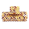 High-end France Acetate Hair Claws Leopard Print Square Hair Claws 26 Colors Stock Women Hair Claws Clips