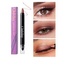 New Design Double Head Metallic Glitter Powder Eyeshadow Stick Long-lasting Waterproof Eye Makeup Brightening Highlighter Pencil