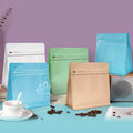 Custom Printed Aluminum Foil Coffee Tea Bag 8oz 5lb Sizes Eco-Friendly Ziplock Pouch for Food Packaging for Pet Food Jelly Sushi