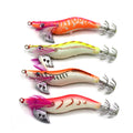 Newbility Manufacturer Customized OEM 4 Colors Sett Fishing Artificial Bait Shrimp Wood Squidig Lures
