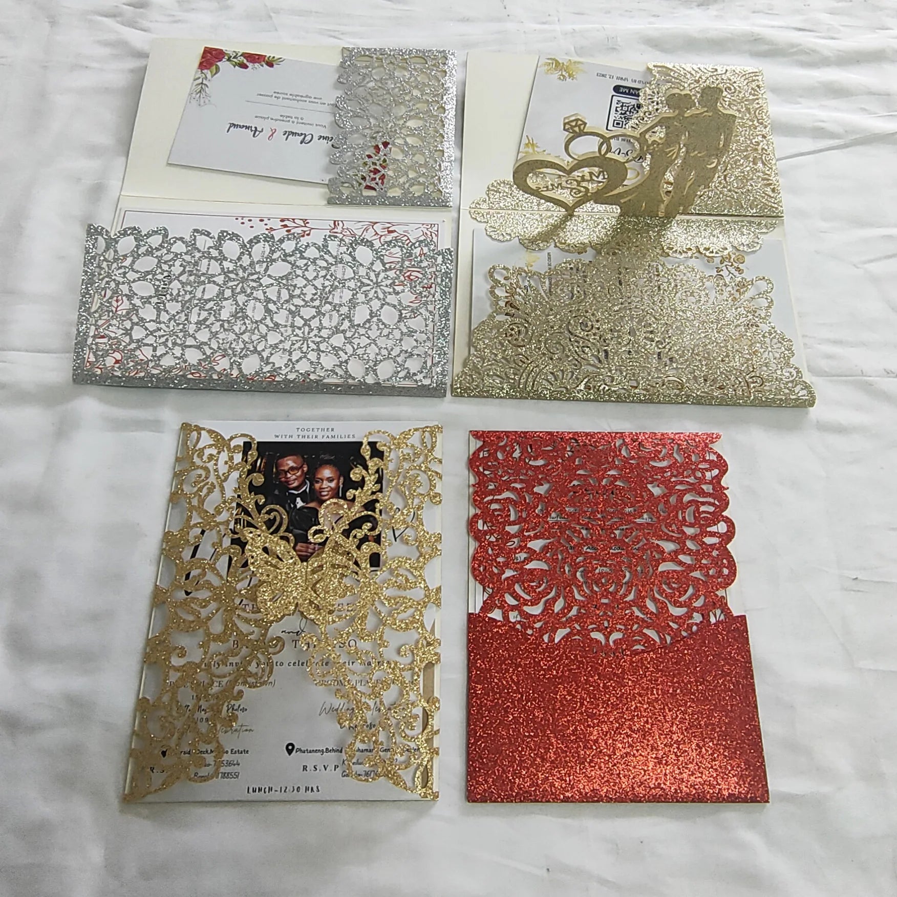 Wedding Factory Manufacturer Laser Cut Paper Craft Wedding Card Quinceanera Wedding Invitation