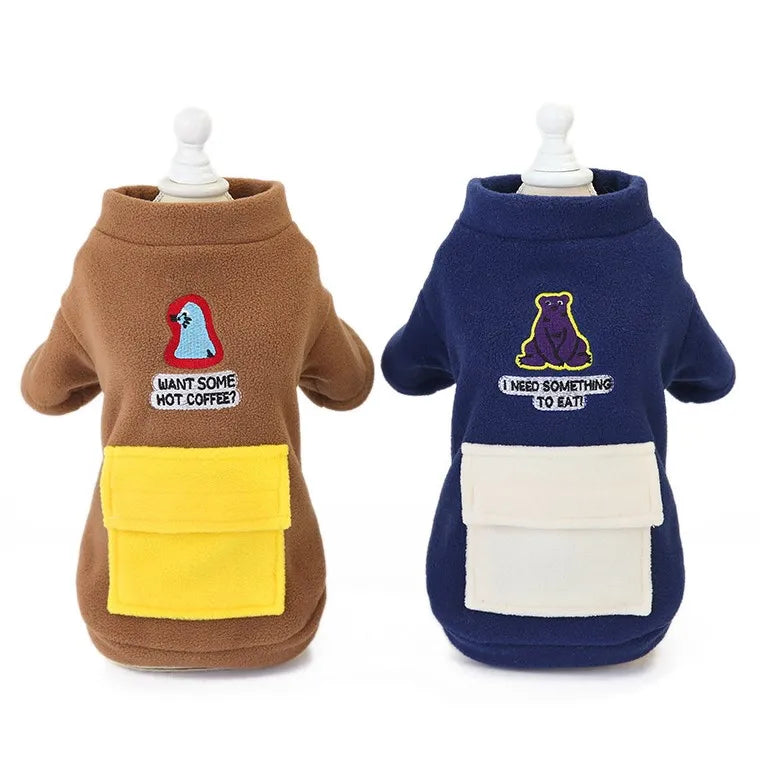 Autumn Winter New Pet Clothes Japanese Korean Style Dog Cardigan Hoodie Soft Comfortable Two-Leg Outfit for Small Dogs