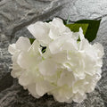 Wedding Interior Decoration 5 Heads Artificial Hydrangea Bouquet Silk Flowers with Leaves