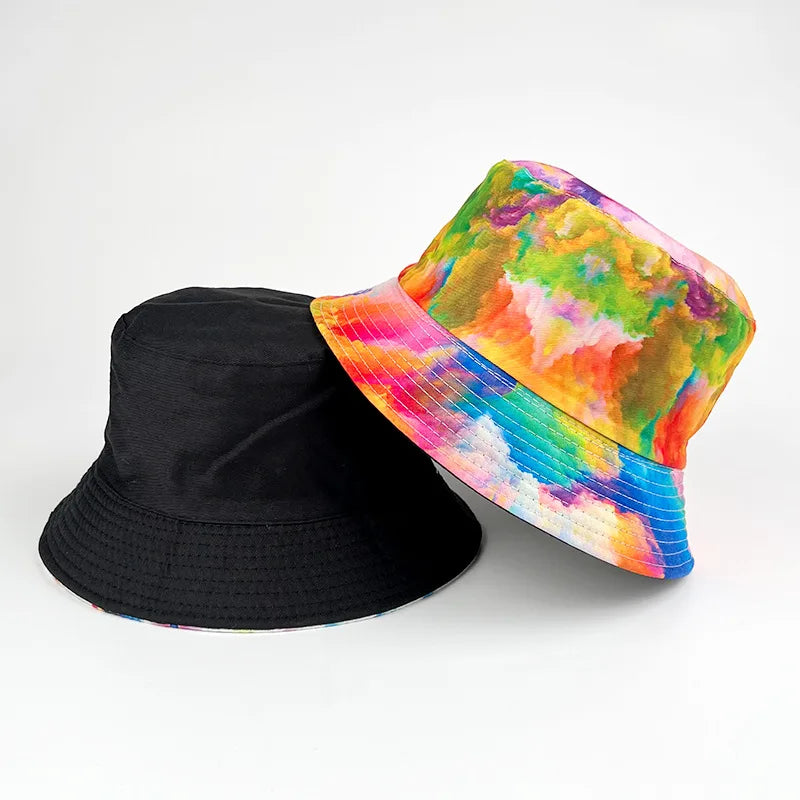 Custom Reversible Bucket Hat Full Embroidery Logo Premium Streetwear Fisherman Cap Heavy Weight Cotton Hat