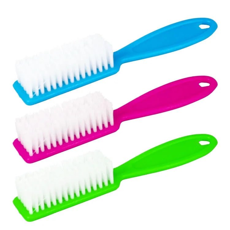 Professional Long Handle Plastic Pink Large Nail Art Dust Remover Cleaning Brush with Nylon Bristles