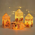 LED Christmas Crystal Lantern Candlestick LED Lamp Night Light Snowman Decoration Desktop Christmas LED Lantern