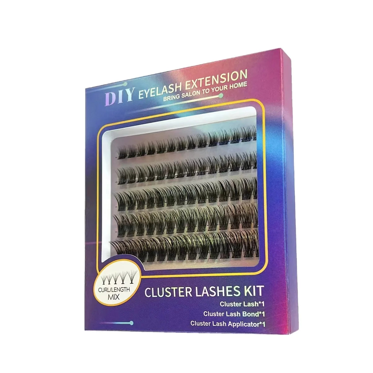 TZ Private Label DIY Eyelash Extension Segment Cluster Lashes Kit Wispy Individual DIY Lash Extension Kit