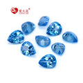 Ready Stock Blue Topaz Stones Wholesale Factory Price Loose Gemstone Pear Faceted Cut swiss Blue Topaz