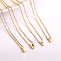 Wholesale Non Tarnish 18K Gold Plated A-Z Alphabet Letters Pendant Necklace 316L Stainless Steel Initial Necklace for Woman