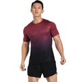 Men's Summer Printed Spandex Sportswear Breathable Quick Dry Four Way Stretch Regular Fit T-Shirt Short Sleeve
