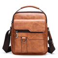 Hot Sale Men's Business PU Leather Messenger Backpack Casual Outdoor Portable Sport Shoulder Bag Summer Fashion Style Custom