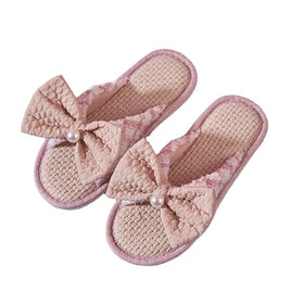 2022 New Arrival Ladies Linen Insole Open-Toe for Slippers Anti-Slippery and Breathable for Spring Season Indoor Outdoor Use