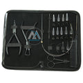 Steel Hair Extension Tools Set Micro Links Includes Fitting Removal Pliers Pulling Loop C Needles Tail Comb Scissor Pinky Tool