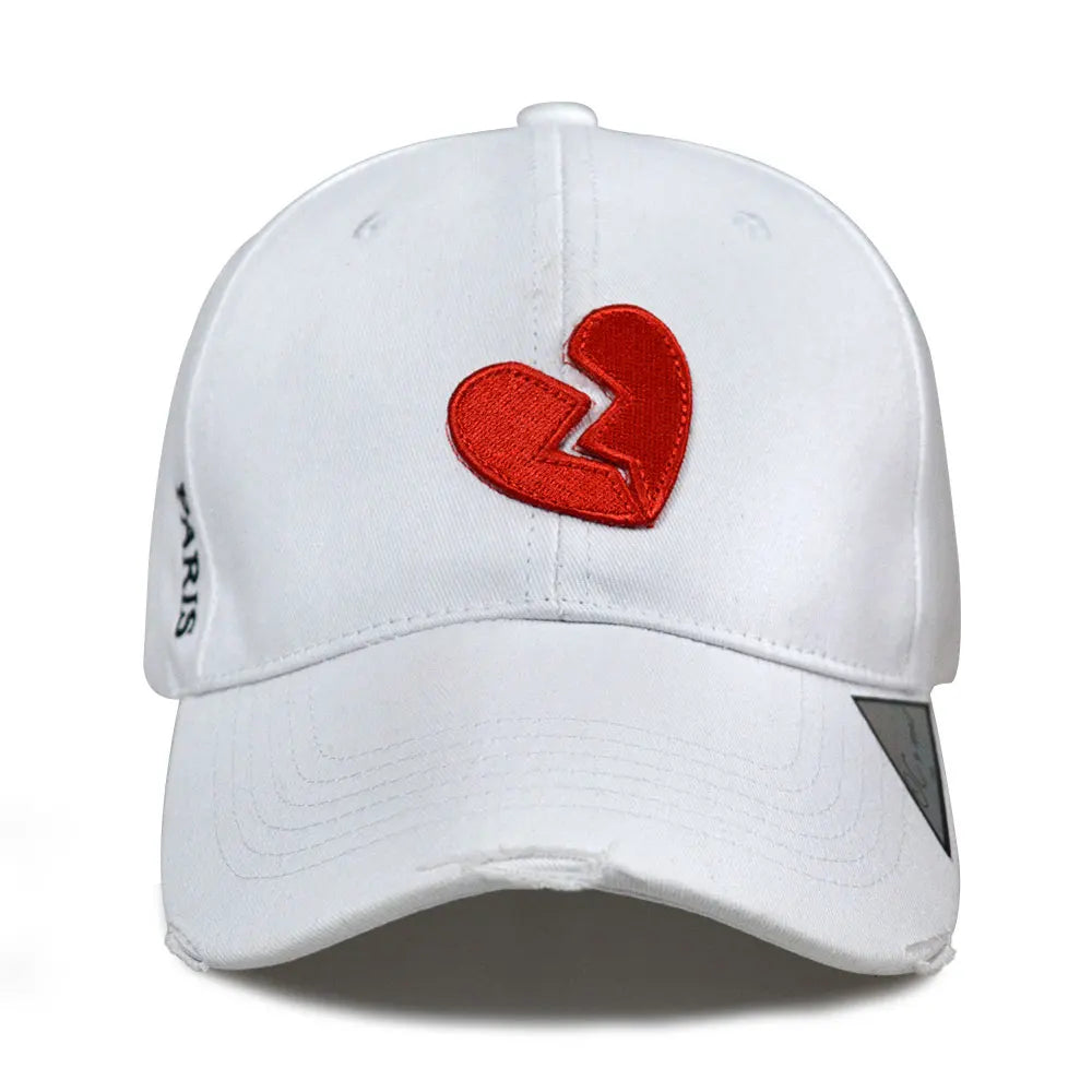 Fashion Vintage Hole Design Baseball Cap Washed Cotton Embroidered Adjustable Hat