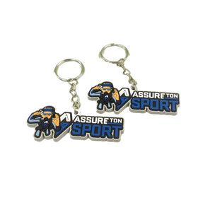 Factory Price Letter Keychain Pvc Custom Mini Funny Pvc Rubber Flat Keychain 2d logo Soft Pvc Keyring