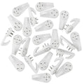 White Plastic Nail Hanging Hanger Seamless Wall-Mount Picture Frame for Home Decor Elegant Hooks & Rails