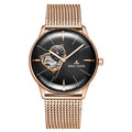 REEF TIGRE RGA8239G Luxury Rose Gold Stainless Steel Watch Men's Automatic Mechanical Watches Tourbillon Watches With Gift Box