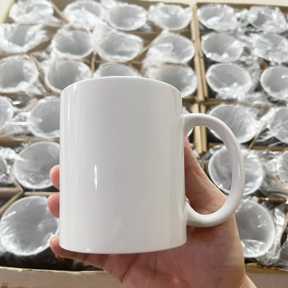 Sublimation Mug 11oz Plain White Blank Coffee Mugs for Sublimation Printing Bulk White Ceramic Sublimation Mug 11 oz