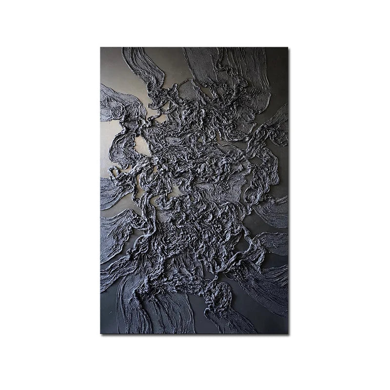 Hot Selling Minimalist Style Black Fabric Crafts and Abstract Wall Art for Wall Decor for Wholesale Hotel Artwork