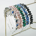 Luxury Headband Women Alloy Full Colorful Crystal Rhinestone Hairband Women Baroque Hair Accessories